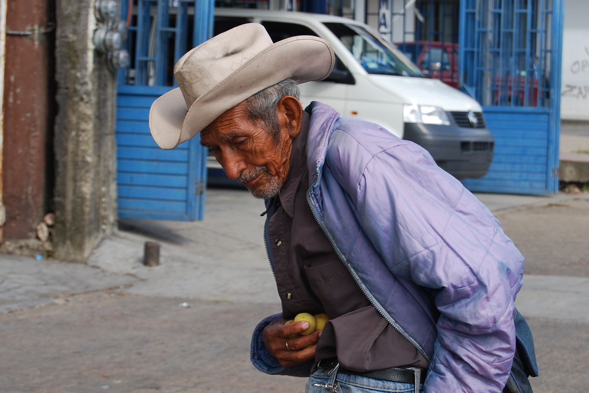 Old man on street in Guatemala